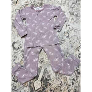 Girls Owlivia Organic Cotton 2 Piece Pajama Set Size 6 Mauve Soft Sleeping